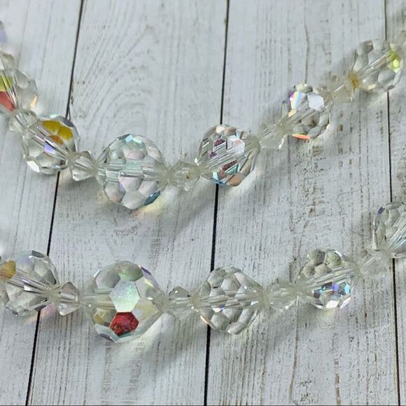 VTG AB Double Strand Glass Bead Necklace - Picture 2 of 3